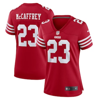 womens nike christian mccaffrey scarlet san francisco 49ers 